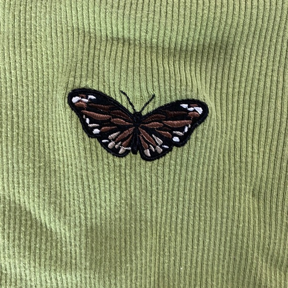 Green - Garage Long Sleeved Cropped Top - Medium - Picture 11 of 11